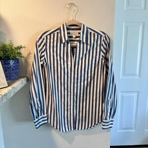 GAP Blue and White Striped Shirt